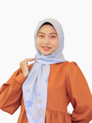 Hijab Pattern Anyelir - Baby Blue 02
