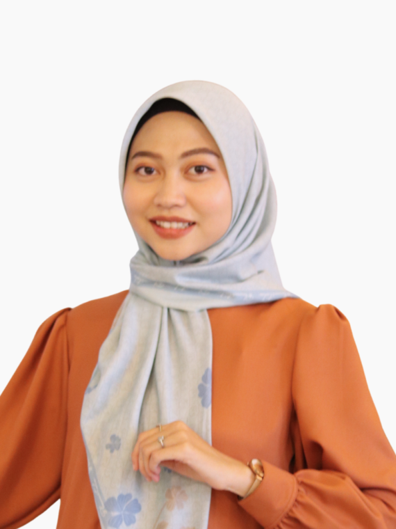 Hijab Pattern Anyelir - Baby Blue