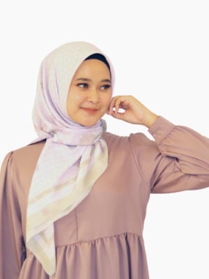 Hijab Pattern Anyelir - Lilac 02