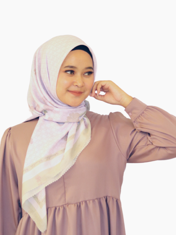 Hijab Pattern Anyelir - Lilac
