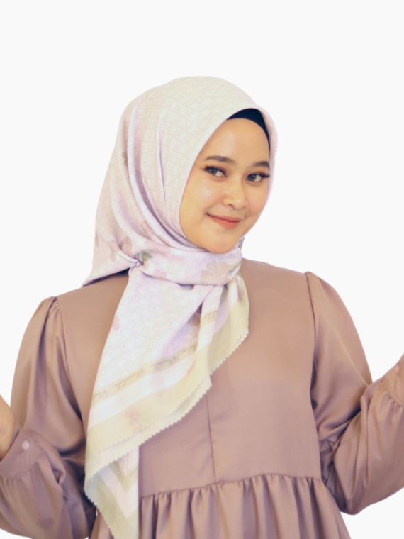 Hijab Pattern Anyelir - Lilac