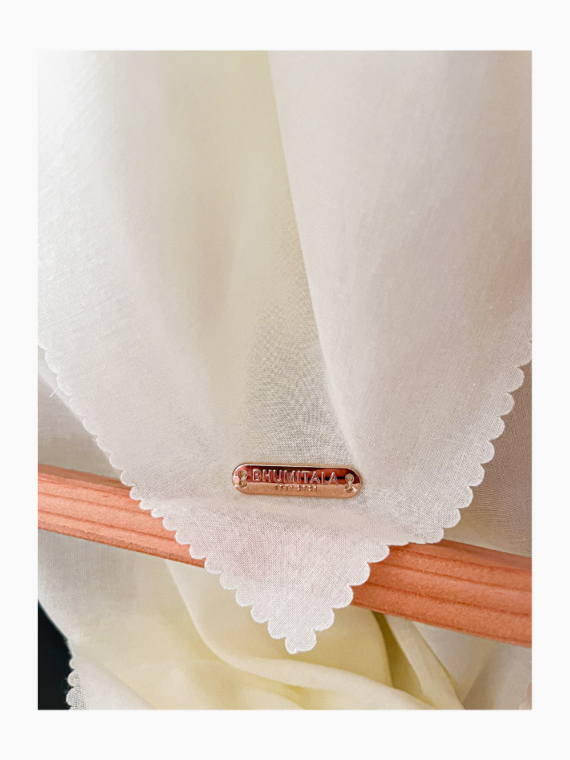 Hijab Polos Dianthus - Gading