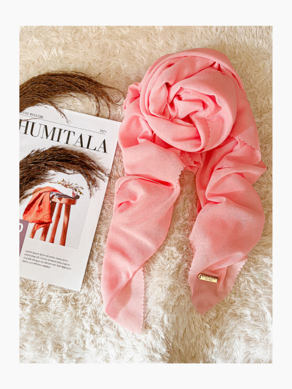 Hijab Polos Dianthus - Rose Baby