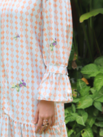 Bhumitala - Dress Raya Flower Series - Peach