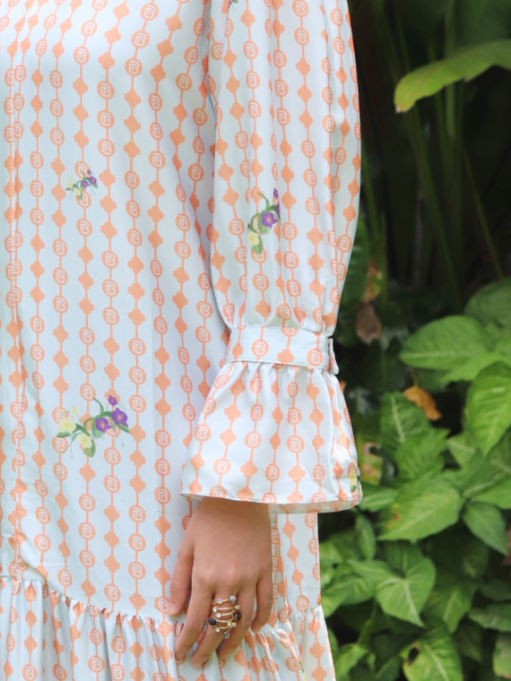 Bhumitala - Dress Raya Flower Series - Peach