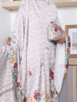Bhumitala - Mukena Monogram & Hibiscus Printing Raya Series - Brown