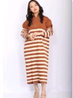 Bhumitala - Midi Dress Wanita Alula Garis