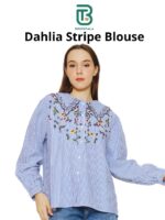 Bhumitala - Dahlia Stripe Blouse - Blue