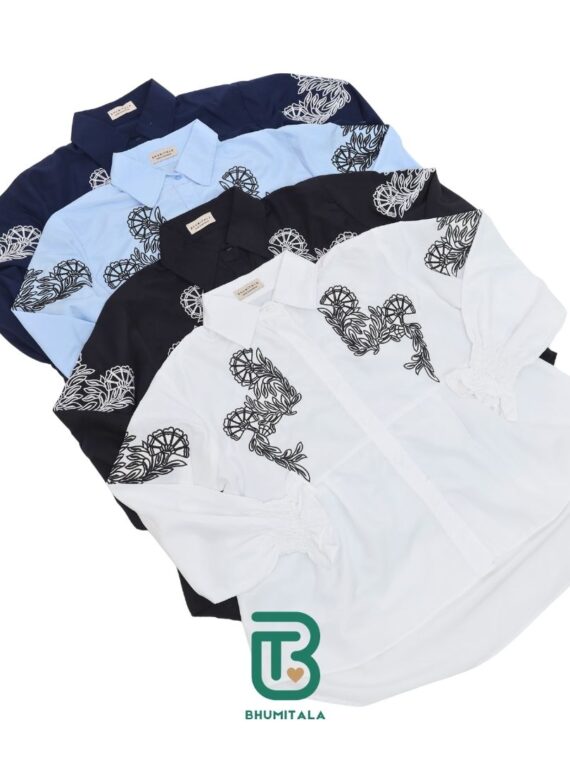 Bhumitala - Cotton Bordir Blouse - White