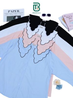 Bhumitala - Cemara Collar Blouse - Blue