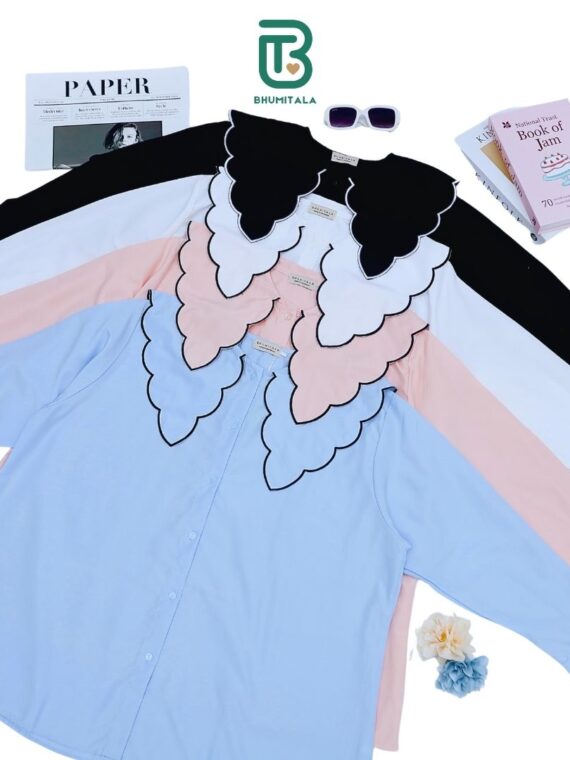 Bhumitala - Cemara Collar Blouse - Blue