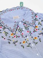 Bhumitala - Dahlia Stripe Blouse - Blue