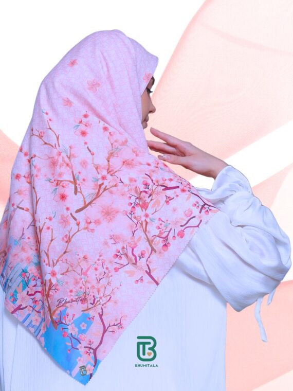 Bhumitala - Hijab Printing Fujisan - Pink