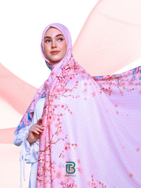 Bhumitala - Hijab Printing Fujisan - Pink