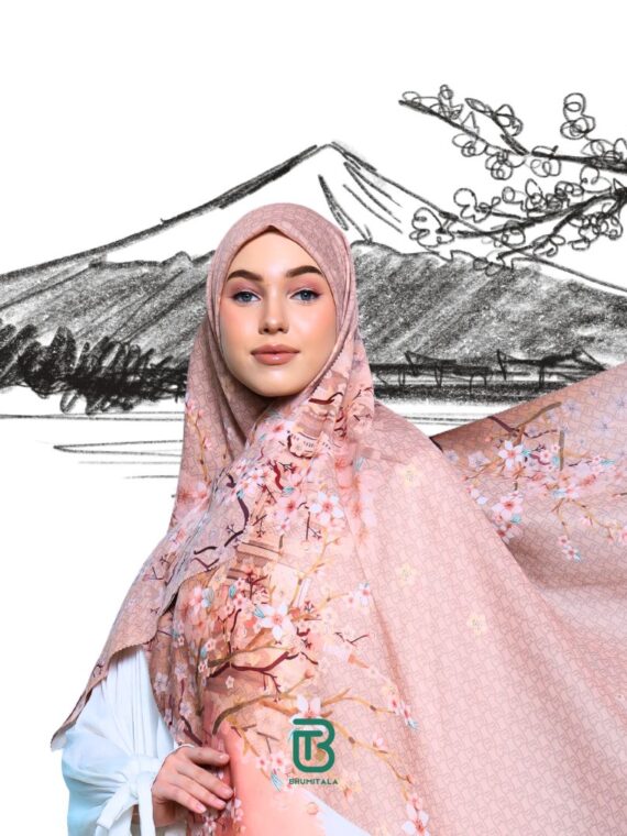 Bhumitala - Hijab Printing Fujisan - Brown