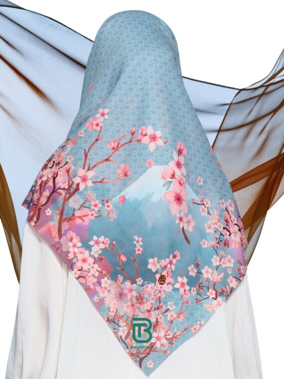 Bhumitala - Hijab Printing Fujisan - Blue