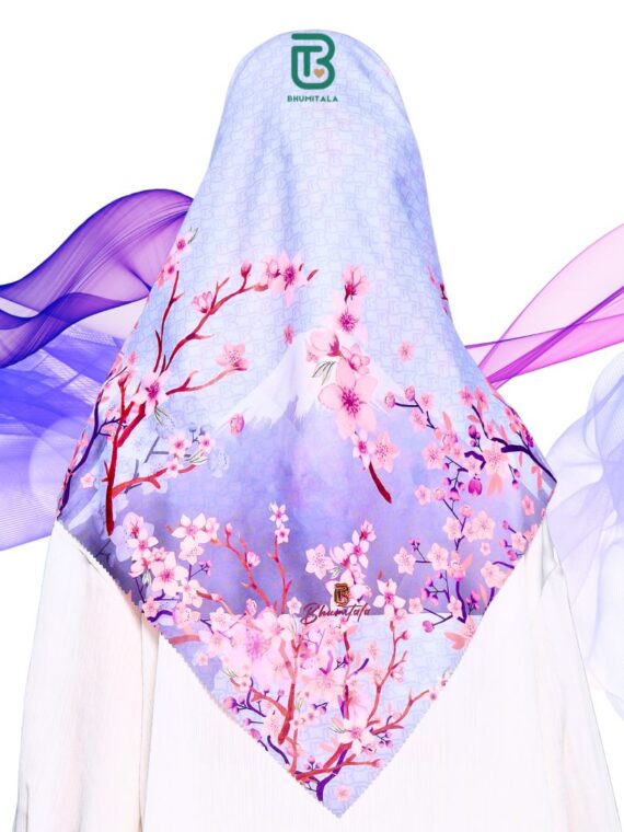 Bhumitala - Hijab Printing Fujisan - purple
