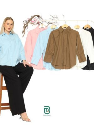 Bhumitala Oversized Cotton Shirt offers - Brown