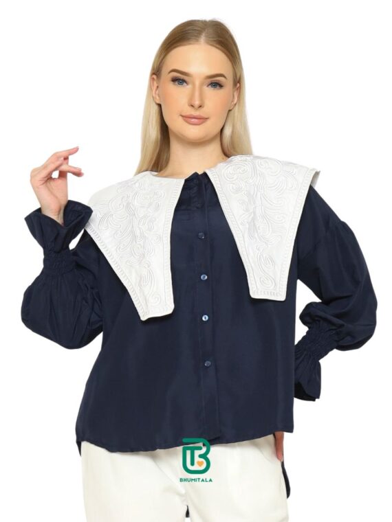 Bhumitala Vintage Blouse - Navy